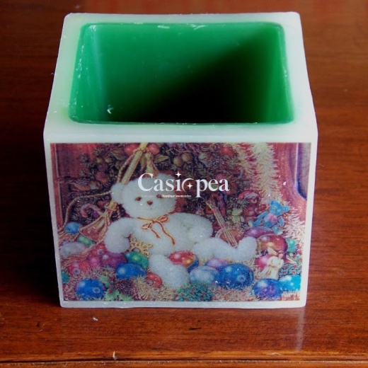 Vela Cubo Navidad 14 cm